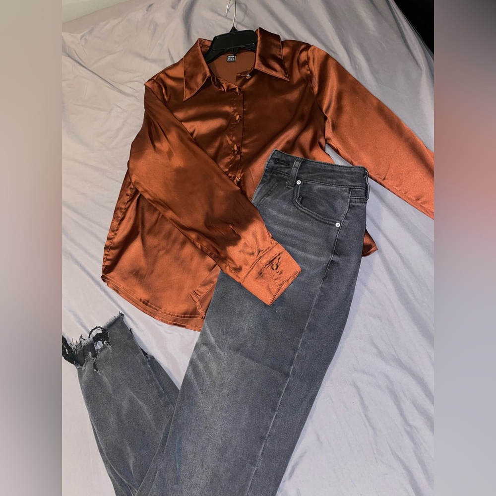 Women’s black straight leg jeans
